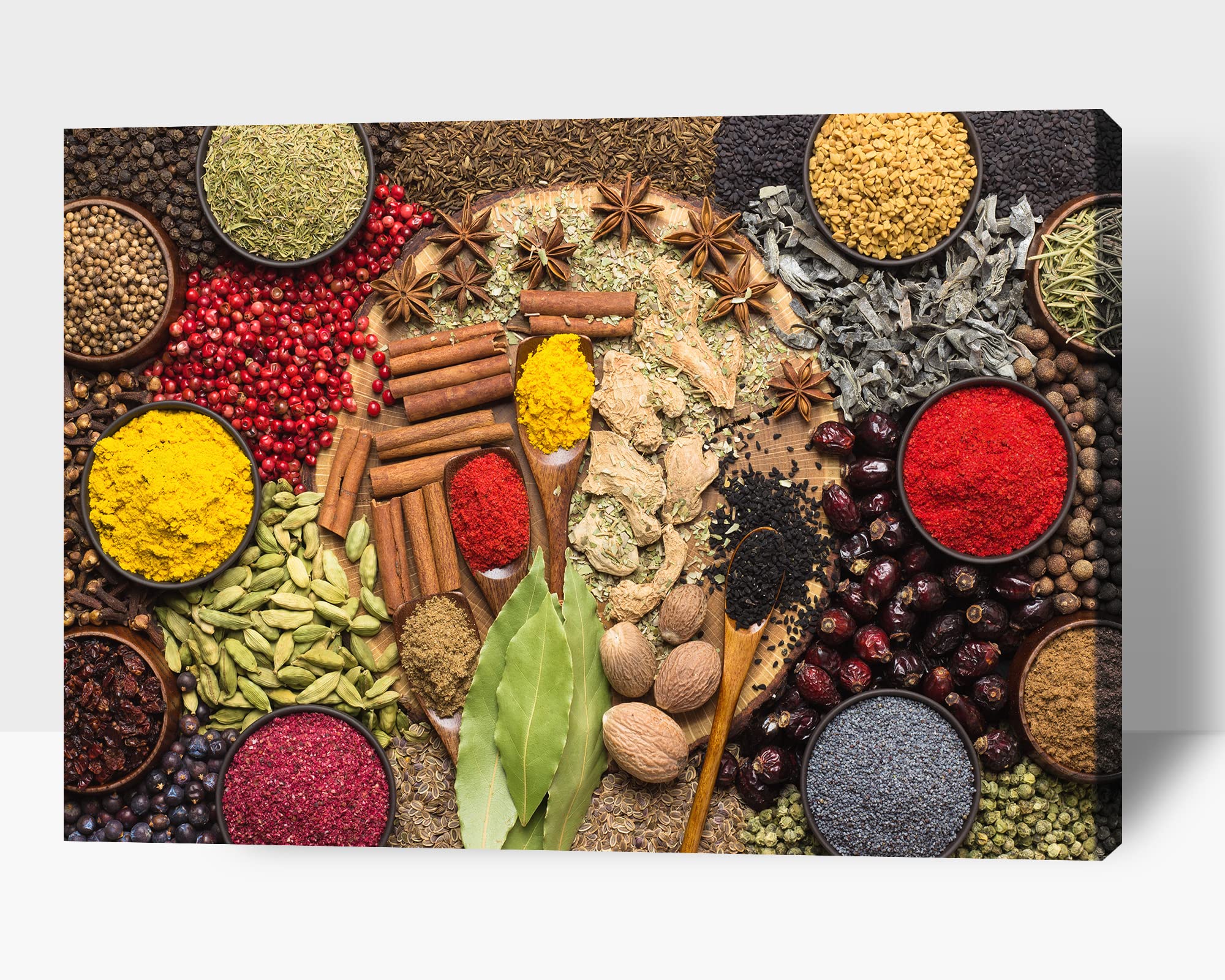TIMUBA Kitchen Canvas Wall Art - Modern Chili Spice Painting for Dining Room & Home Decor - 28x40 Inches - Perfect for Farmhouse Kitchens, Restaurant Walls & Cozy Living Room Decorations