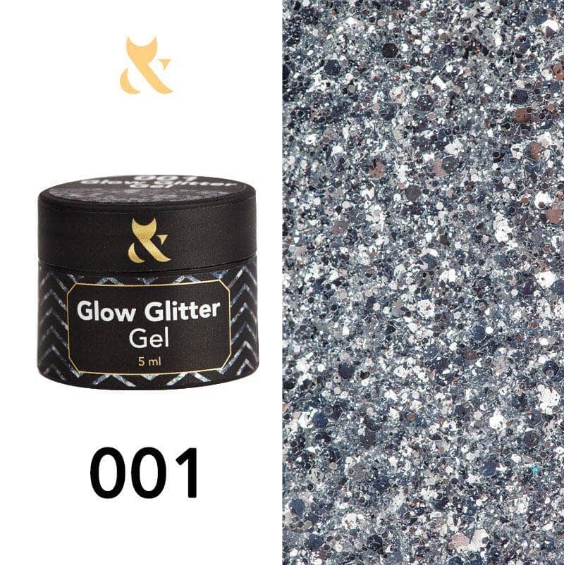 F.O.X Glow Glitter Gel 001 - Shimmering Body & Face Glitter Gel for Parties, Festivals, Cosplay & Makeup - Long Lasting, Non-Toxic, Waterproof Glitter Gel for Women & Teens