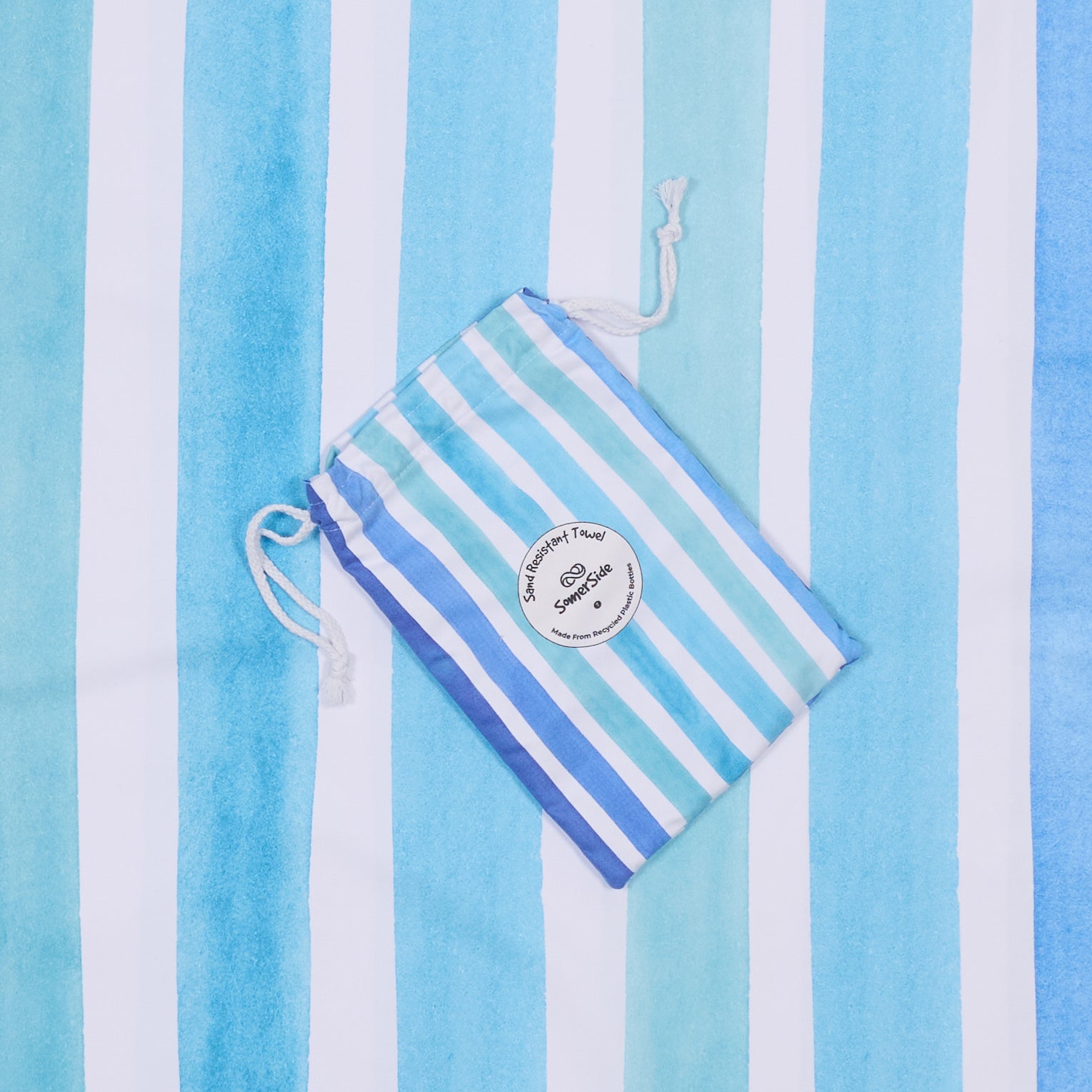 Extra Large Bondi Blue Sand-Free Beach Towel - Quick Dry, Super Absorbent for Pool, Beach, and Travel
