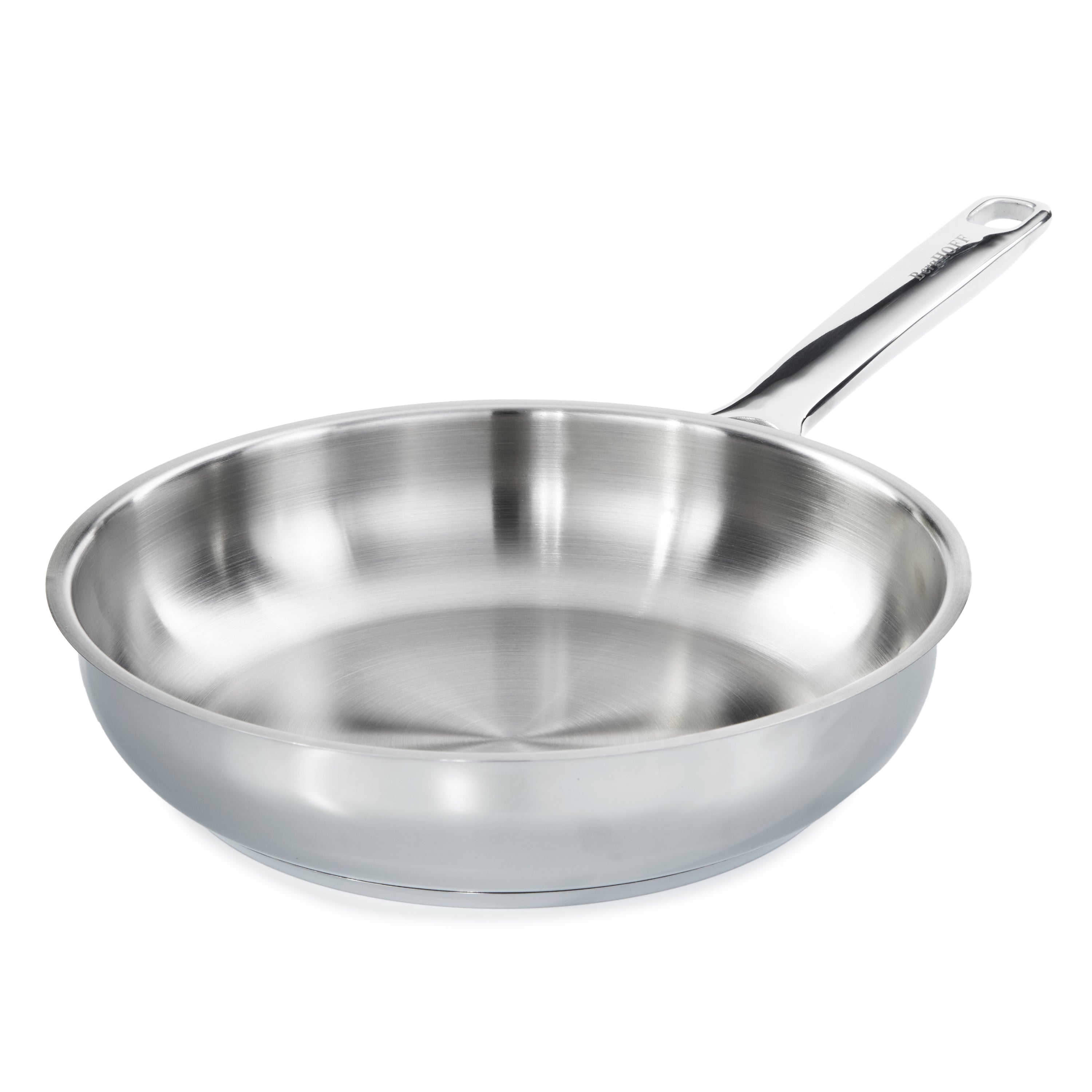 BergHOFF DiNA Helix Recycled 18/10 Stainless Steel Fry Pan, 9.5 Inch Nonstick Skillet - Eco-Friendly Cookware for Healthy Frying & Sauteing - Perfect for Home Kitchen, Camping & Outdoor Cooking