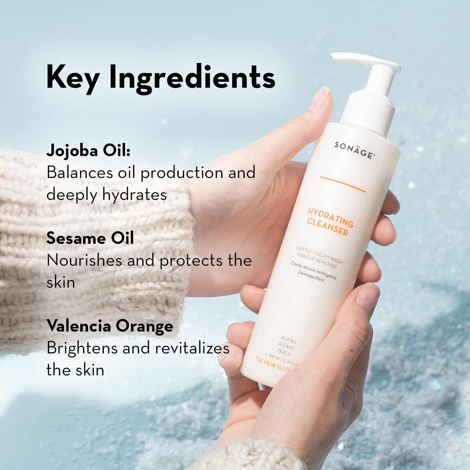 Best Hydrating Facial Cleanser for Dry & Sensitive Skin - Gentle Daily Face Wash with Hyaluronic Acid & Vitamin E - Perfect for Morning & Night Skincare Routine