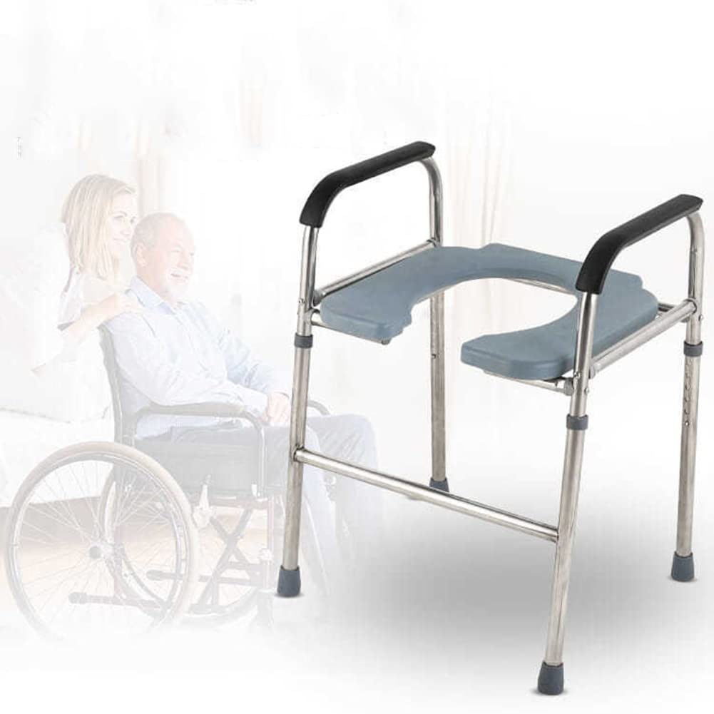 GT-LYD Non-Slip Stainless Steel Toilet Safety Rail - Adjustable Bathroom Handrail for Elderly, Disabled & Pregnant Women - Ideal for Home Care & Assisted Living Facilities