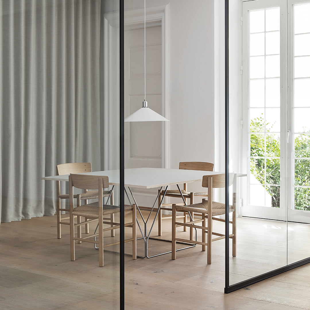Modern Square Dining Table - Solid Wood Kitchen Table for 4-6 People - Perfect for Small Spaces, Apartments & Dining Rooms - JG Brand