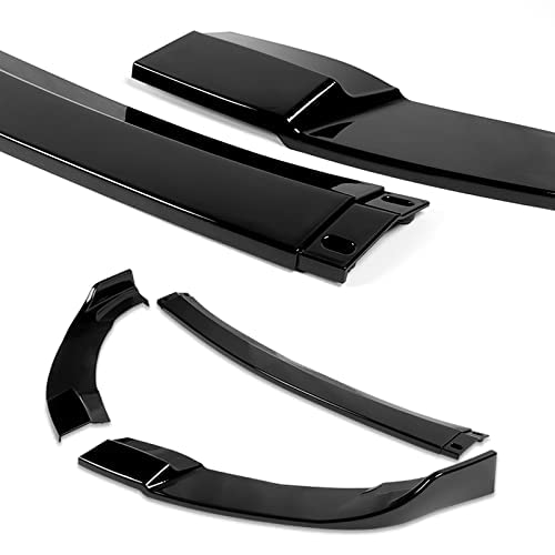 3PCS Front Bumper Lip Kit for 2012-2017 Hyundai Veloster Base | STP-Style Splitter Trim Protection Spoiler | Black Air Dam Chin Diffuser | Enhances Aerodynamics & Sporty Look for Street Racing & Car Shows