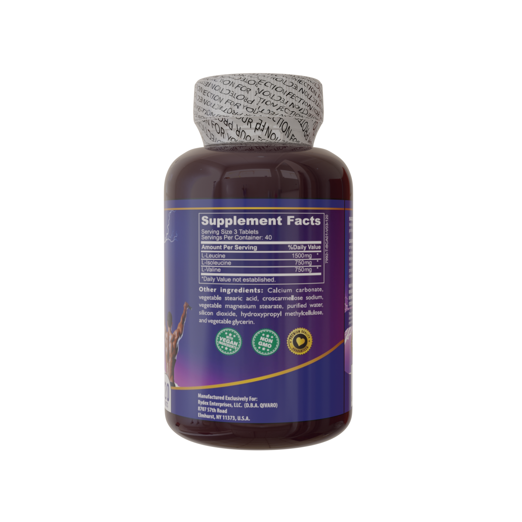 Premium BCAA 3000 Branched Chain Amino Acid Supplement - 120 Tablets for Muscle Recovery & Workout Performance | Ideal for Athletes & Fitness Enthusiasts