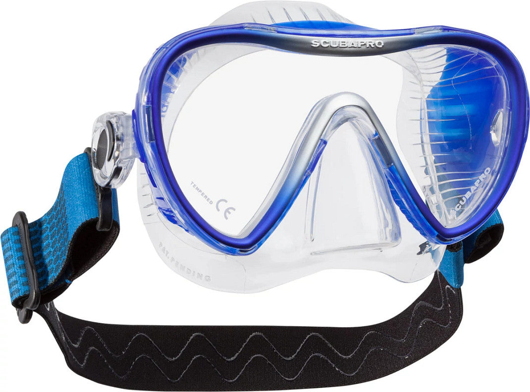 Scubapro Synergy 2 Trufit Clear/Blue Dive Mask - Comfortable Snorkeling & Scuba Diving Gear for Men & Women - Perfect for Ocean Adventures and Underwater Exploration