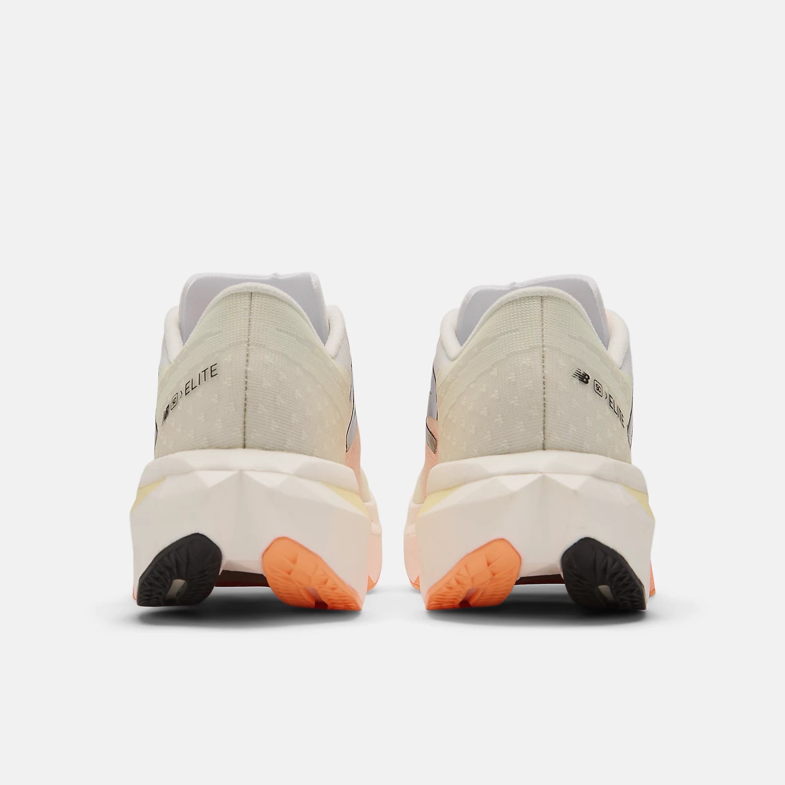 New Balance Women's FuelCell SuperComp Elite v4 Running Shoes - White/Angora/Hot Mango - Lightweight Racing Sneakers for Marathon & Long Distance Training