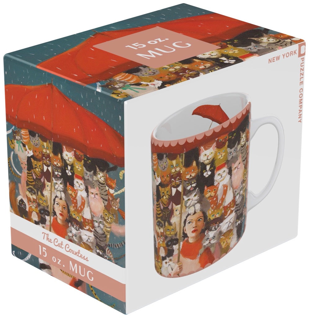 Elegant Cat Countess Mug - Cute Ceramic Coffee Cup for Cat Lovers - Perfect for Tea, Coffee & Hot Drinks at Home or Office
