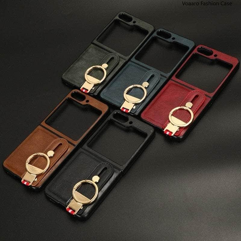 Samsung Galaxy Z Flip 5 Case with Metal Ring & Wrist Strap - Protective Phone Cover for Women & Men | Perfect for Gym, Travel & Everyday Use