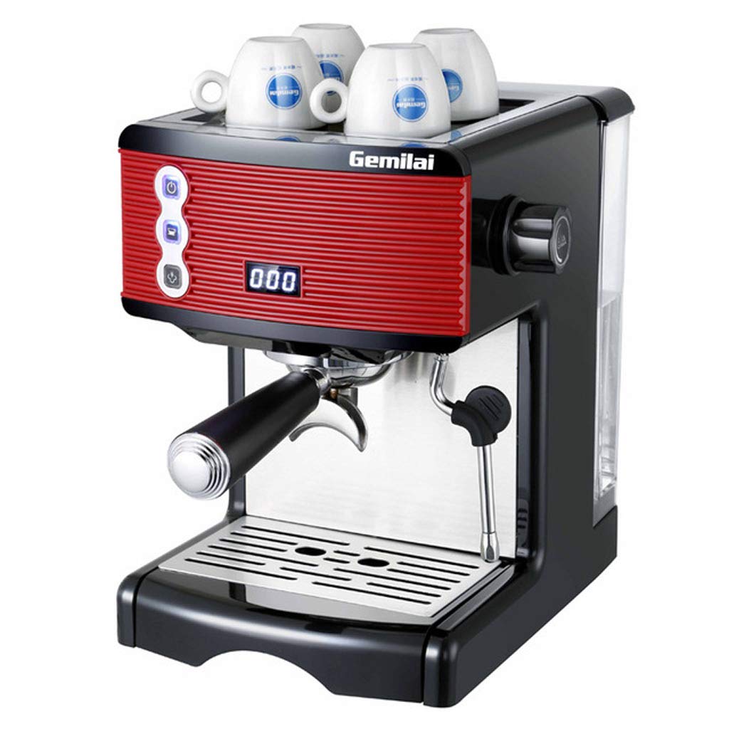 Semi-Automatic Espresso Coffee Machine for Home - 1450W, 1.7L Capacity, Steam Foaming, Portable & Compact Design in Black - Perfect for Kitchen, Office, Dorm or Small Spaces