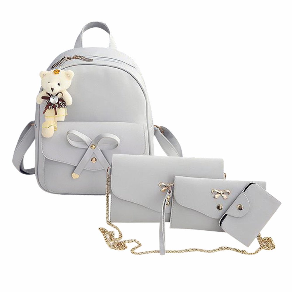 FORUU 4-Piece Unisex Backpack Set - Stylish Tote Bag, Crossbody Purse & Shoulder Bag for Women & Men - Perfect for Travel, Work, School & Daily Use