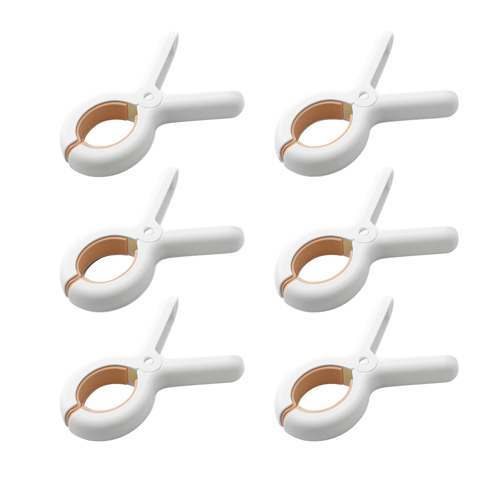 6-Pack Yellow Laundry Clips - Heavy Duty Clothes Pins for Hanging Clothes, Beach Towels & Blankets - Perfect for Drying, Organizing & Outdoor Use