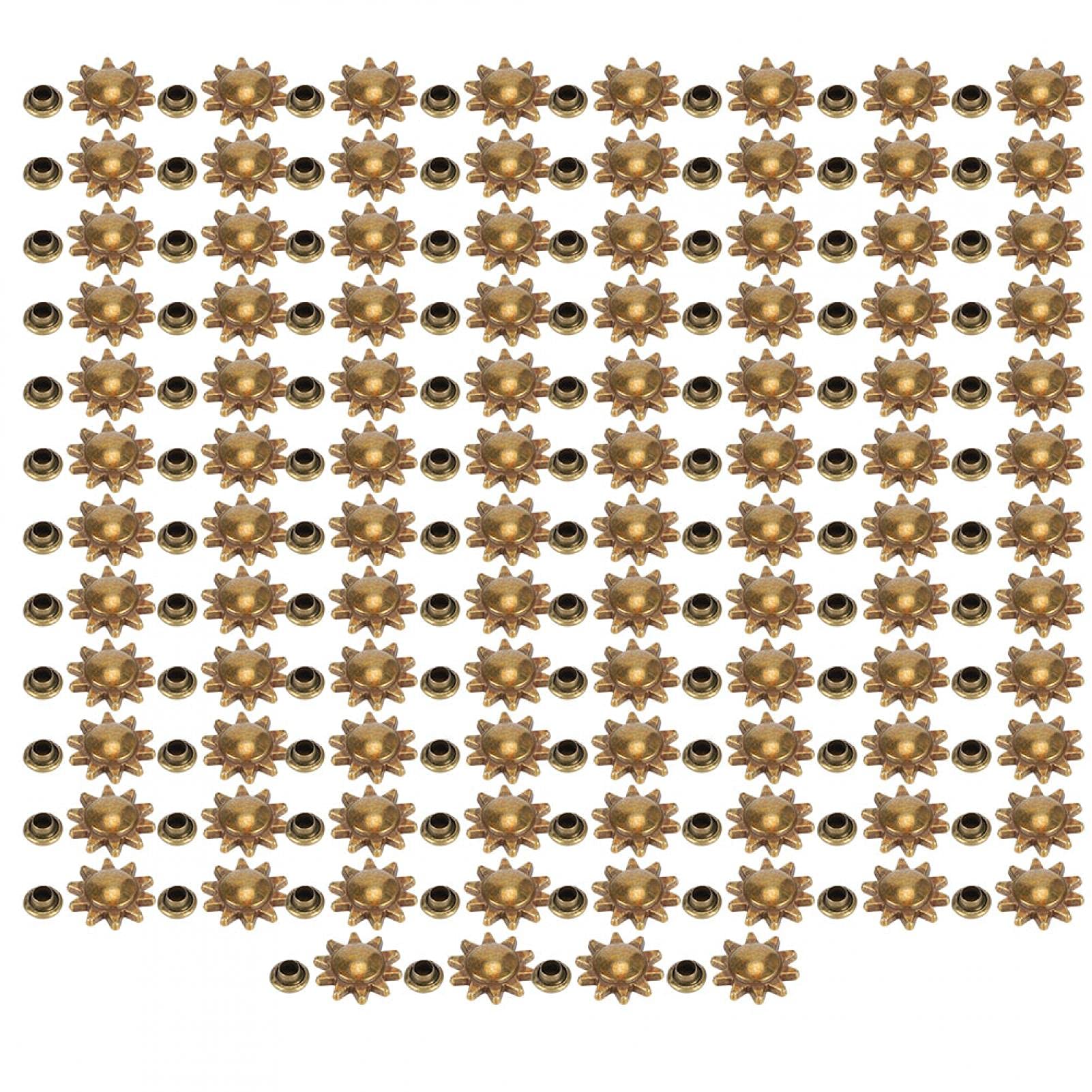 100Pcs DIY Decorative Rivets for Clothes, Shoes, Bags & Wallets - Metal Accessories for Clothing, Backpacks & Leather Crafts | Perfect for DIY Fashion, Costume Design & Handmade Projects