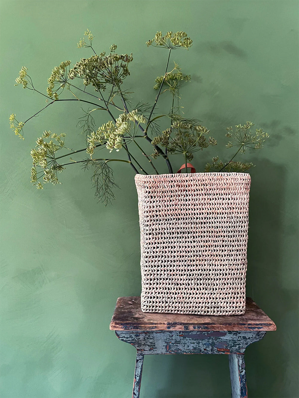 Open Weave Hanging Wall Basket - Natural Woven Storage for Home Decor, Bathroom & Kitchen Organization - Perfect for Plants, Towels, and Small Items
