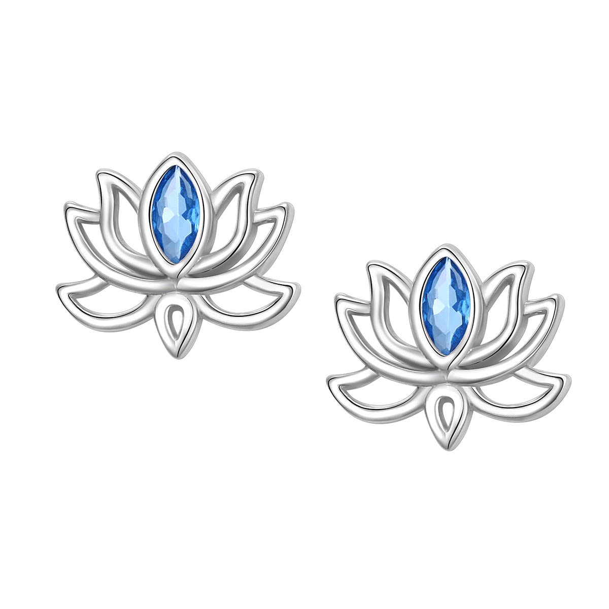 S925 Sterling Silver Vegan Earrings - Mermaid, Lotus, Celtic Knot & Stingray Stud Earrings for Women | Perfect Gift for Her, Daughter & Loved Ones | Elegant Jewelry for Parties, Weddings & Everyday Wear