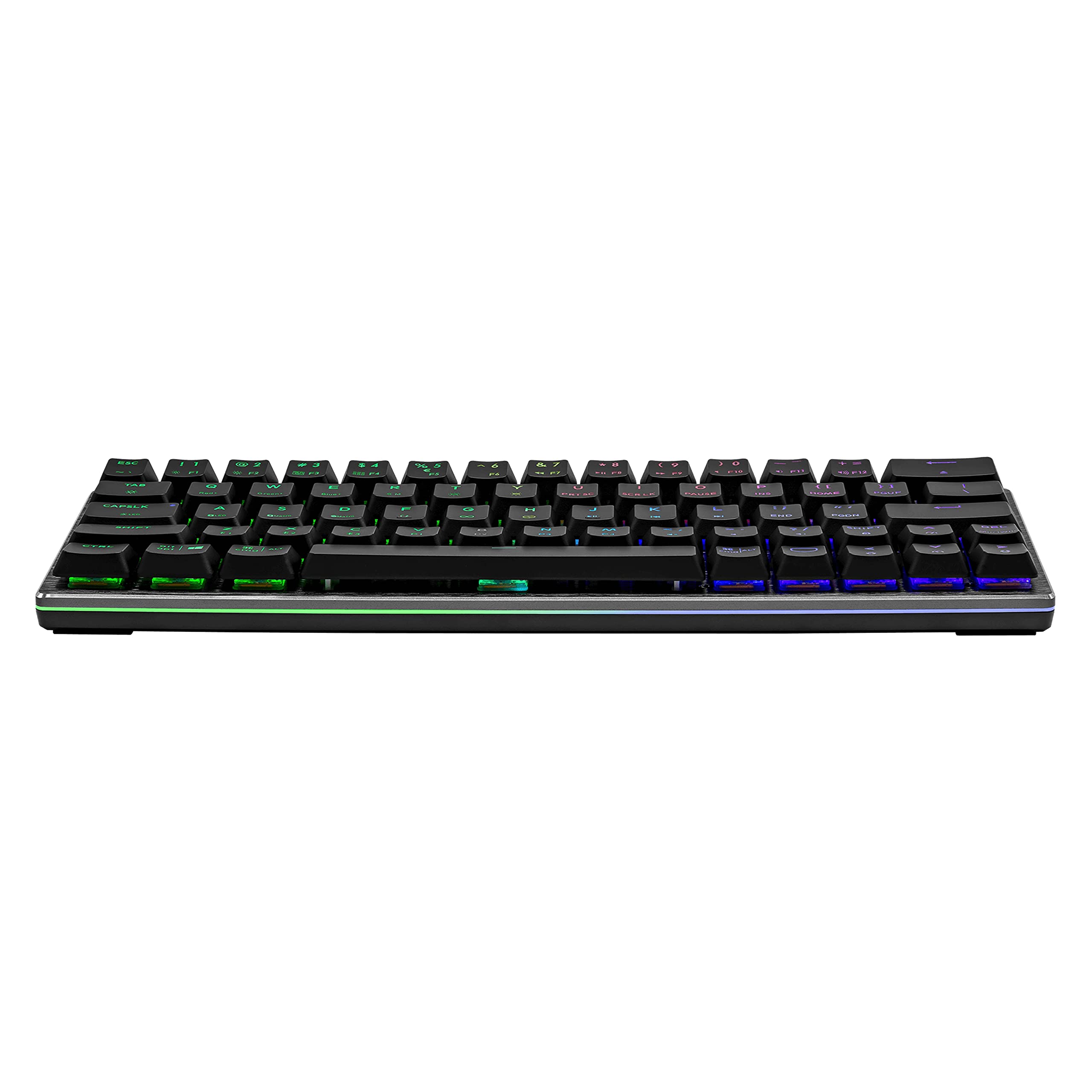 Cooler Master SK622 60% Wireless Bluetooth Mechanical Gaming Keyboard - Low Profile, Blue Switches, RGB Backlit, Ergonomic Design for Mac & Windows (Space Gray, QWERTY) | Perfect for Office Work, Gaming & Programming