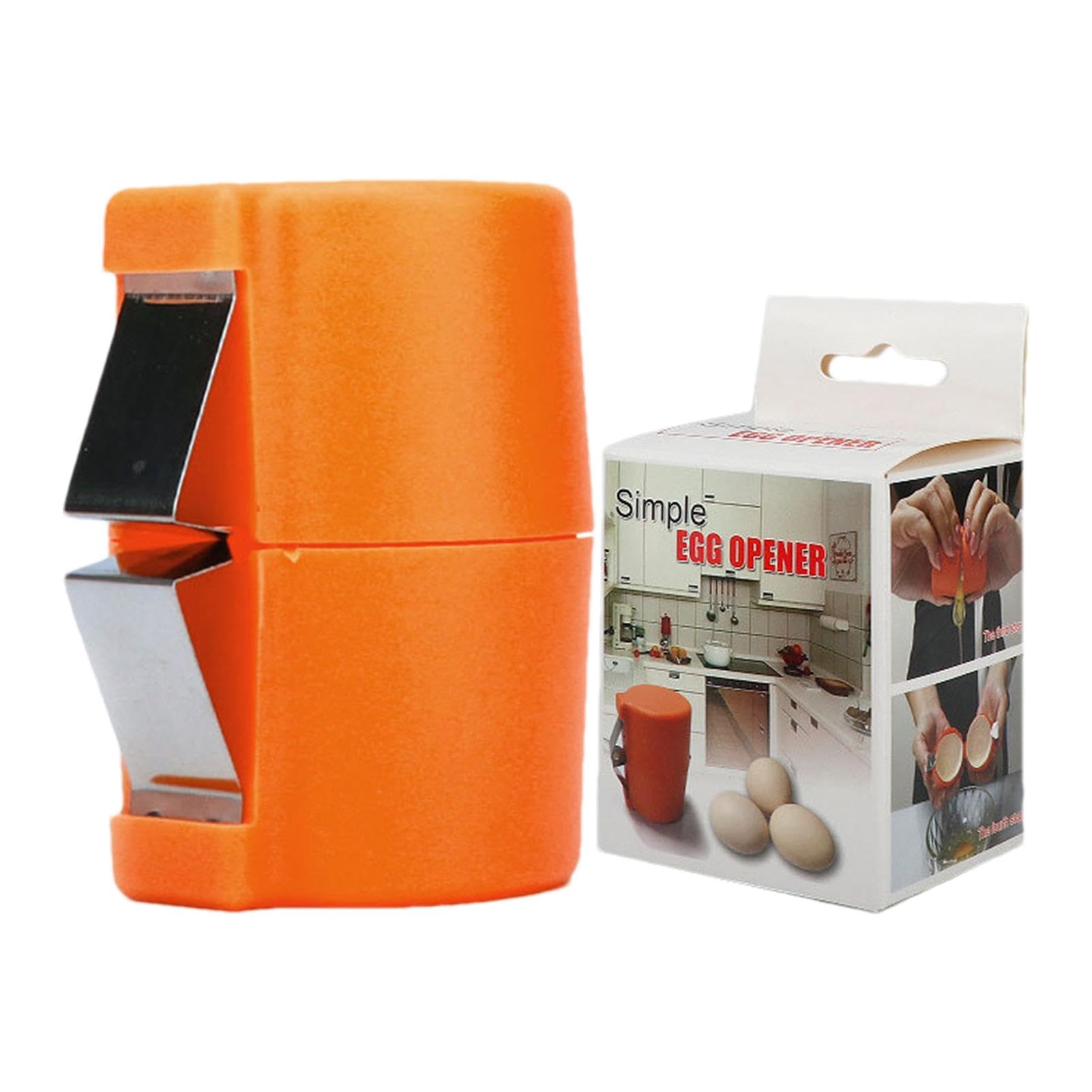 Premium Stainless Steel Egg Cracker Tool - Handheld Egg Separator & Shell Cutter for Baking | Portable Egg Opener for Home, Dorm & Professional Kitchens | Perfect for Cracking Eggs for Cakes, Omelets & Breakfast Prep