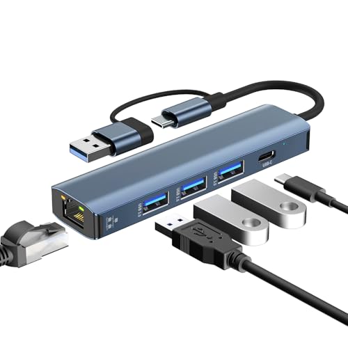 5 en 2 Hub USB A/C Ethernet