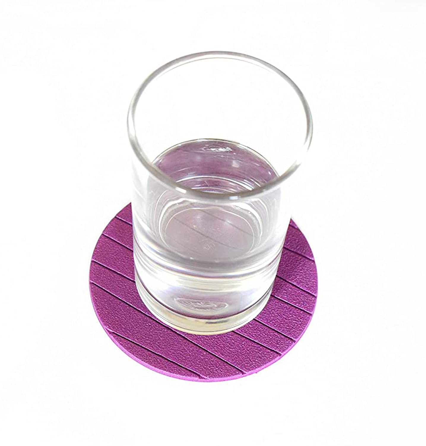 Heart Home Soft EVA Foam Non-Slip Heat Insulation Coasters Set of 6 - Purple Coaster Pads for Tea, Coffee, Mugs, Beer Cans & Bar Glasses | Perfect for Dining Table, Kitchen Counter & Office Desk