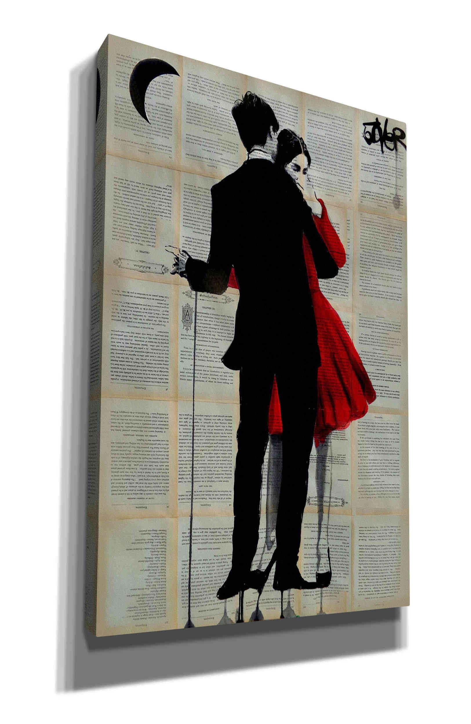 True Romance by Loui Jover - Premium Canvas Wall Art Print 26x40 Inches - Romantic Home Decor for Bedroom, Living Room & Office