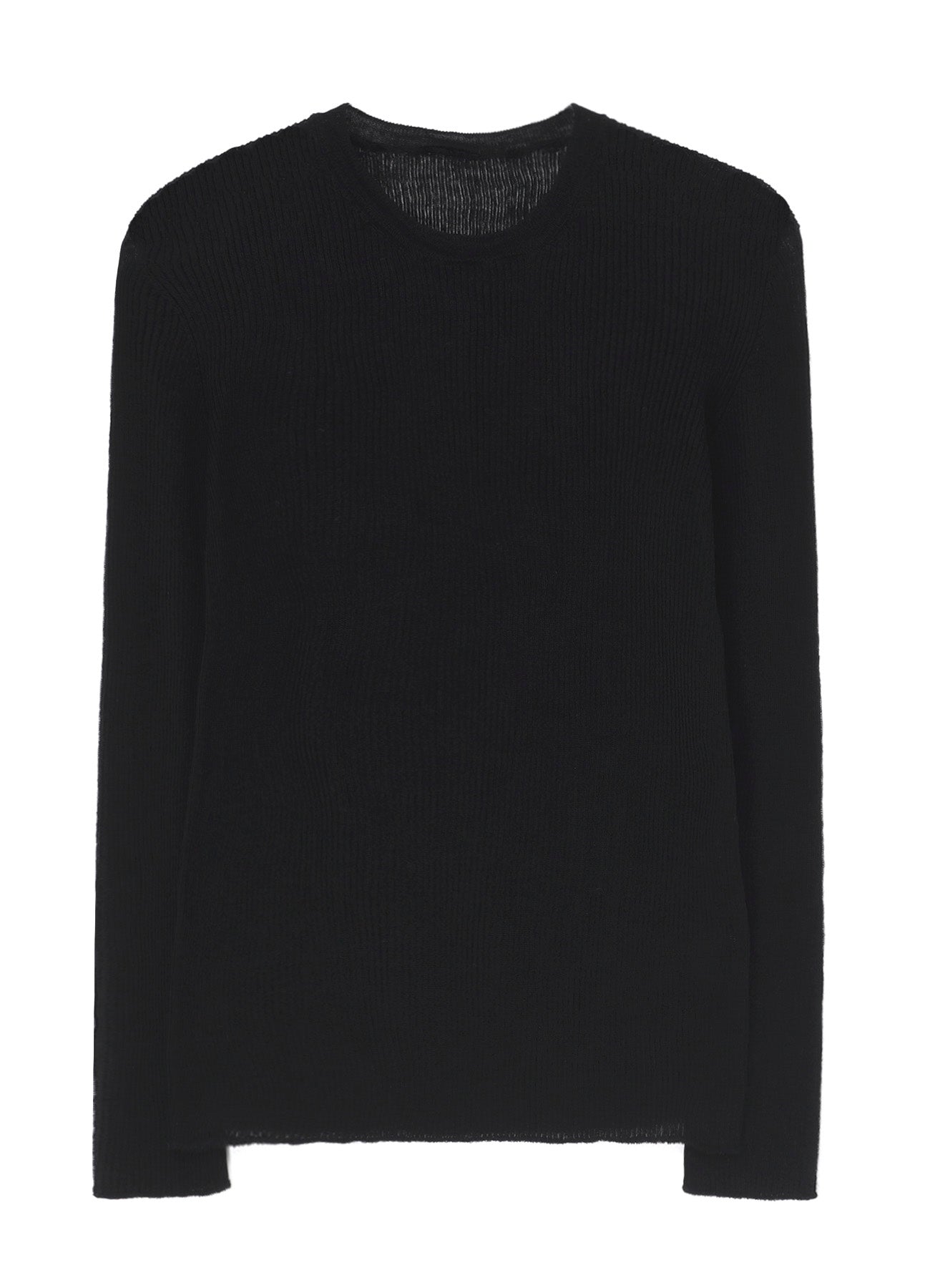 12G2P Rib Round Neck Long Sleeve Pullover Sweater for Women - Cozy Winter Knitwear for Casual Outfits & Layering