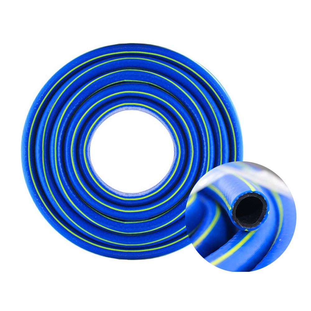 Blue PVC Reinforced Garden Hose - 19mm Inner Diameter (50ft/15m Length) - Flexible & Durable Water Hose for Lawn Care, Car Washing & Outdoor Cleaning