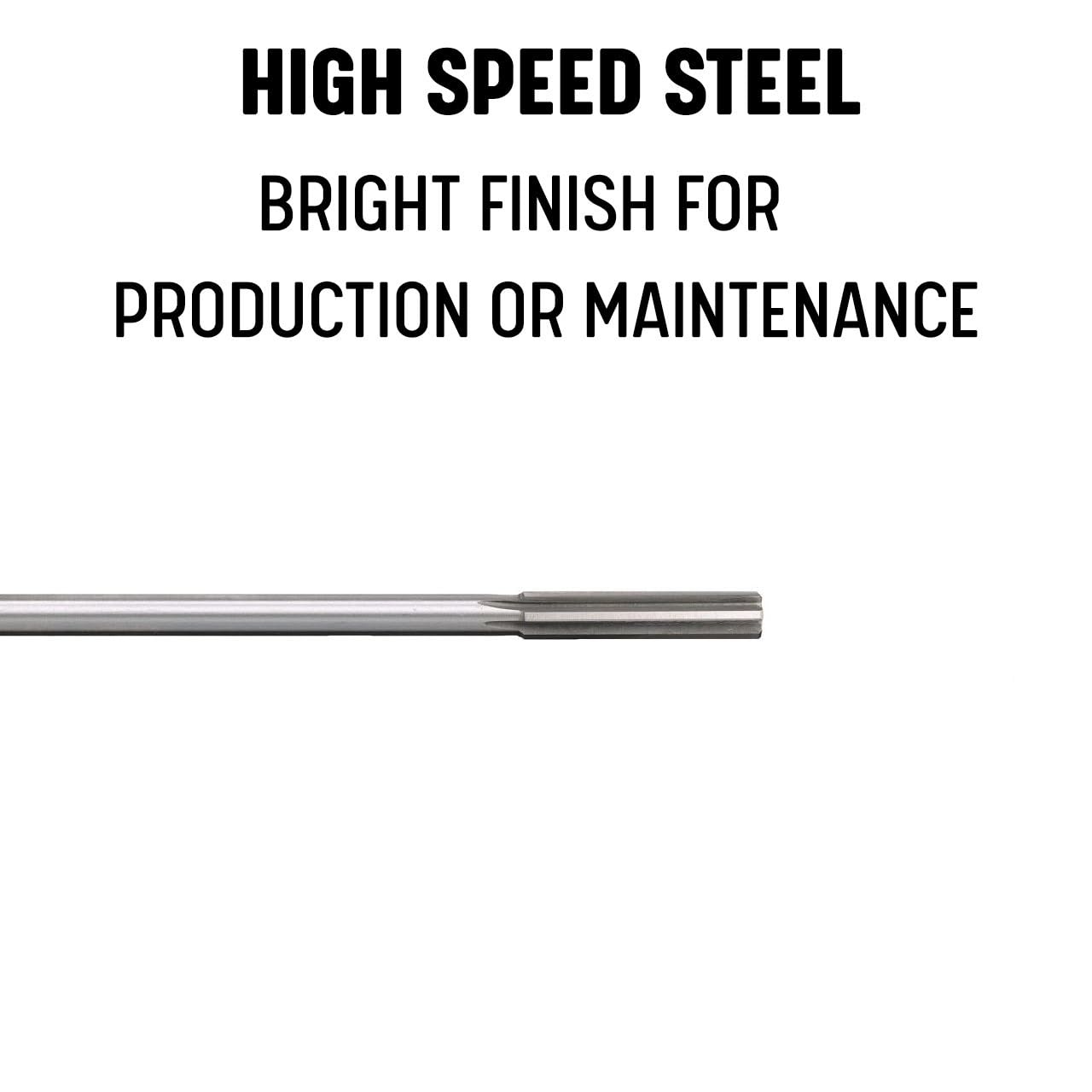 Drill America .4365 High Speed Steel Dowel Pin Reamer - DWR Series | Precision Tool for Woodworking, Metalworking & DIY Projects