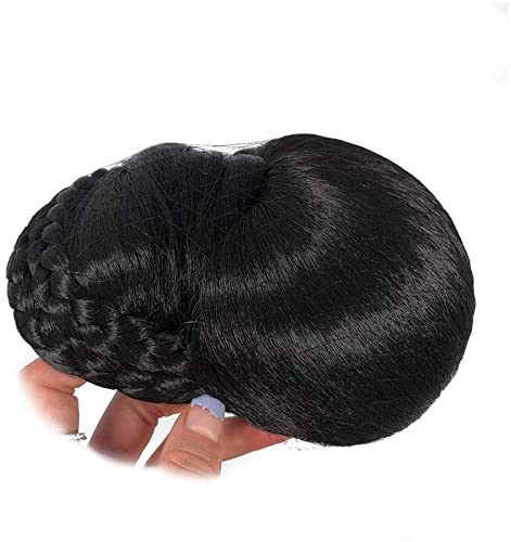 Natural Handmade Han Chinese Costume Wig for Women - Black Braided Styling Hair with Bag for Cosplay, Historical Reenactment & Themed Parties