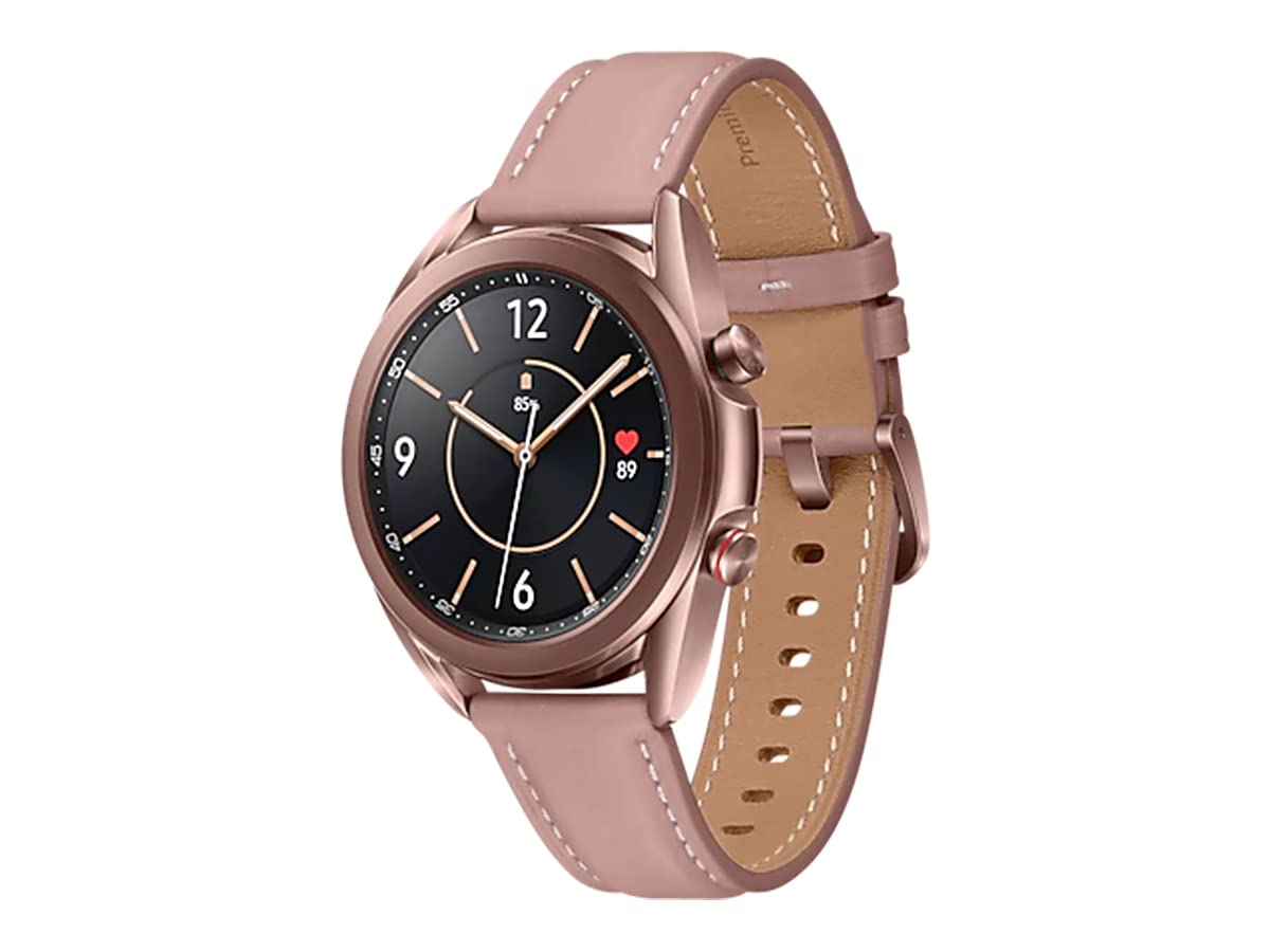 Samsung Galaxy Watch 3 Stainless Steel 41mm Smartwatch - Bluetooth, Fitness Tracker, Heart Rate Monitor, Sleep Tracking (Mystic Bronze, UK Version) - Perfect for Workouts, Running & Everyday Wear