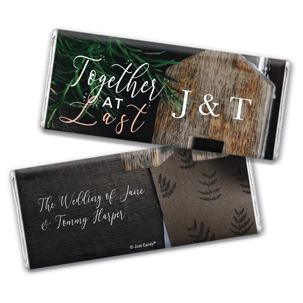 Personalized Chocolate Bars for Wedding Favors - 24 Pack Rustic Bridal Shower Candy Gifts for Guests | Perfect for Rustic Weddings, Bridal Showers & Thank You Gifts