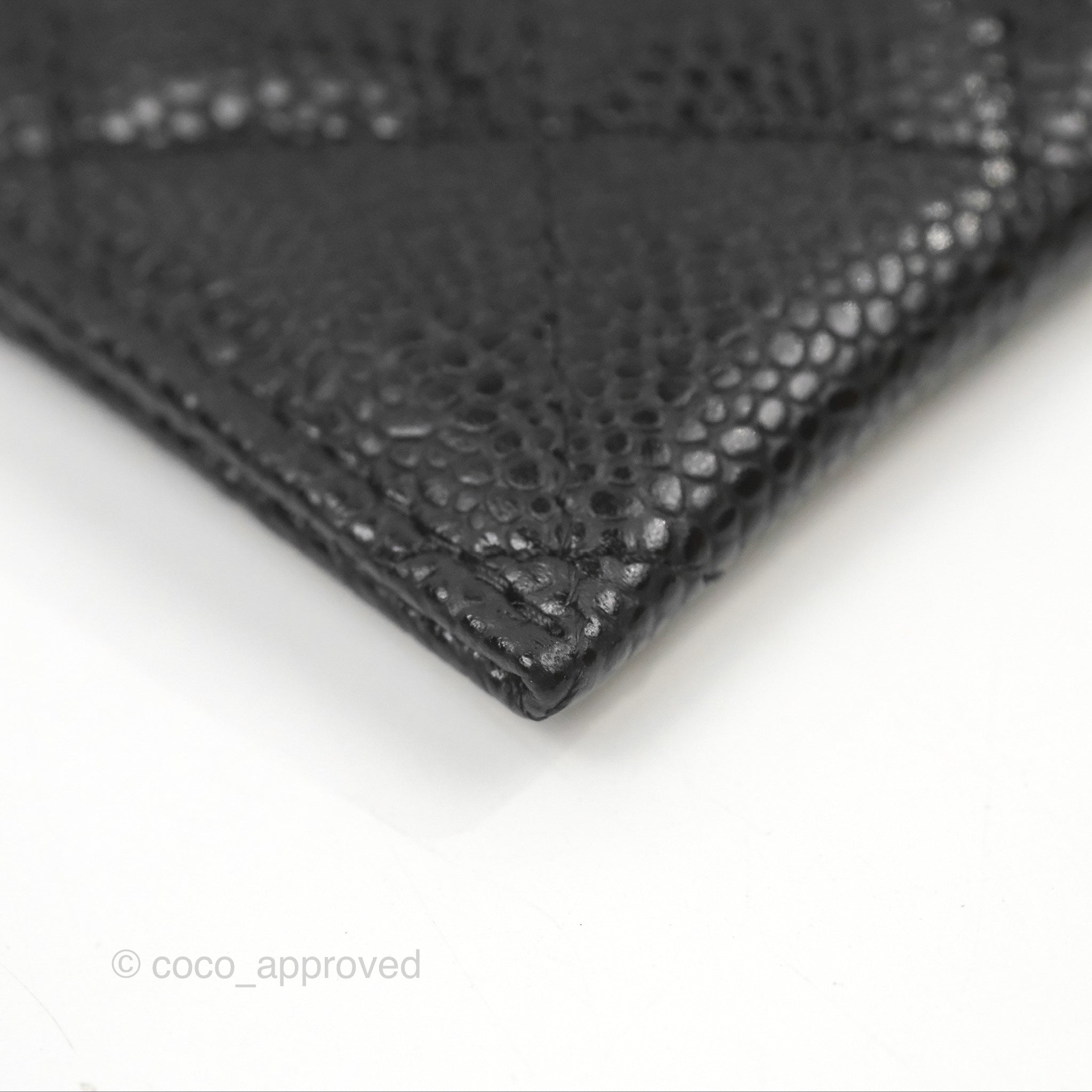 Chanel Classic Flat Card Holder in Black Caviar Leather with Gold Hardware - Luxury Compact Wallet for Everyday Use & Travel