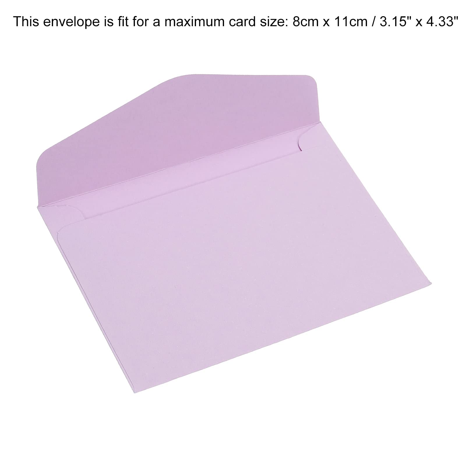 PATIKIL Mini Envelopes 60 Pack - 4.5 x 3.2 Inch Blank Paper Envelopes for Business Cards, Notes & Small Items Storage - Light Purple Party Supplies for Greeting Cards, Invitations & Gift Cards
