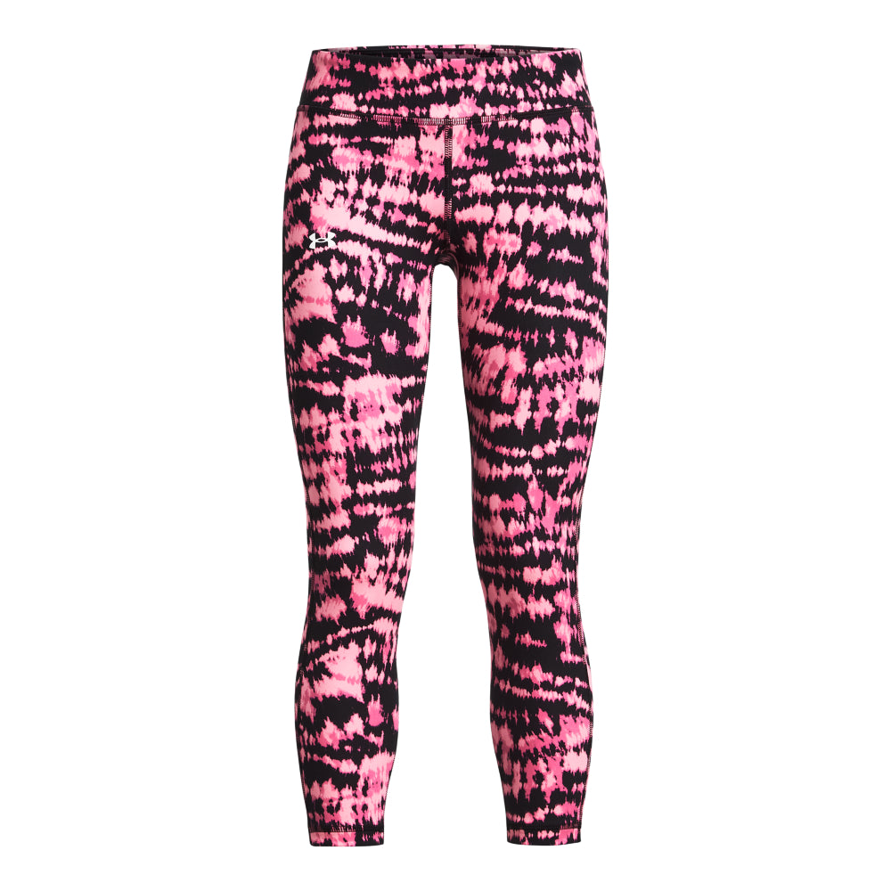 Under Armour Girls' Printed Motion Crop Top - Breathable & Moisture-Wicking Athletic Shirt for Running, Yoga & Sports Training