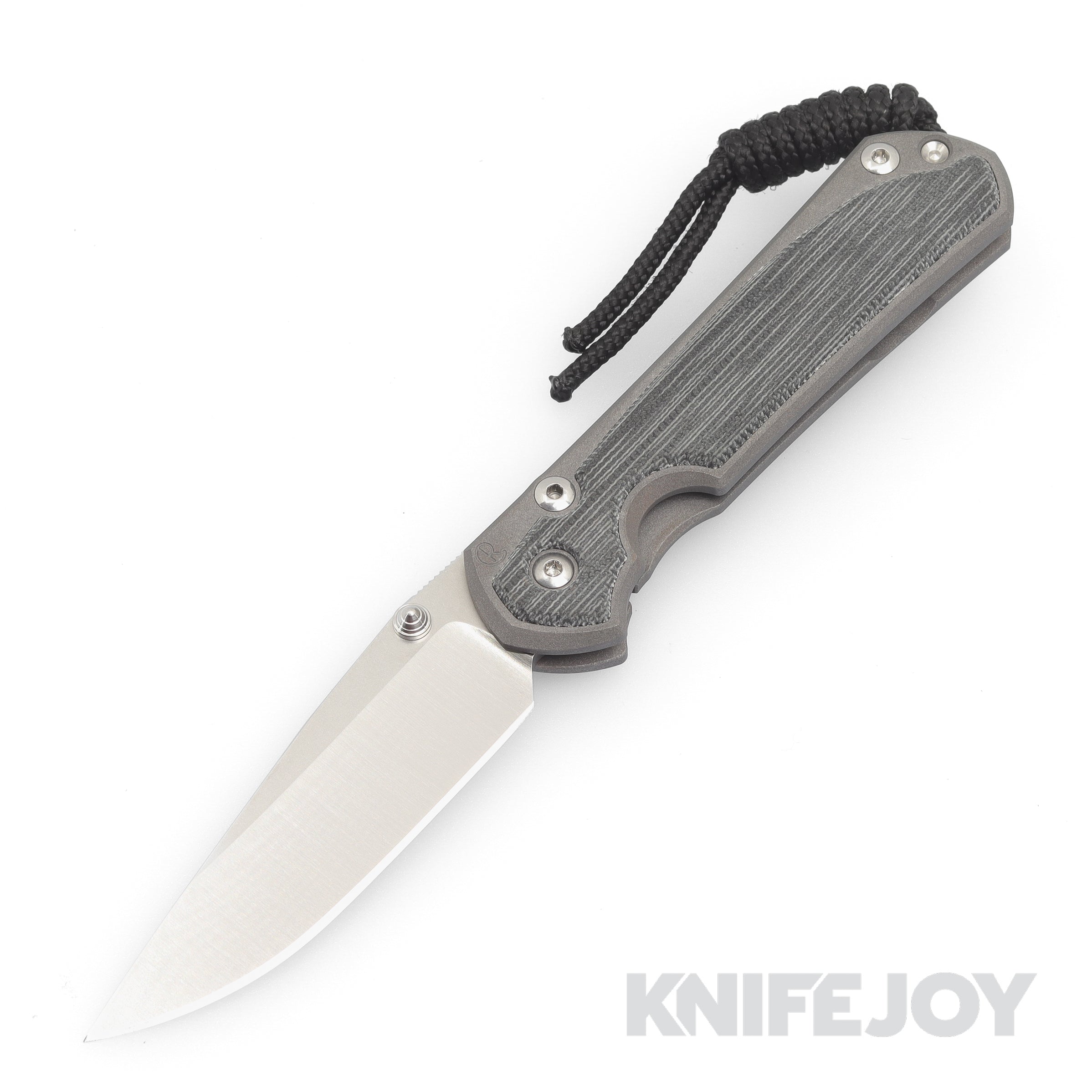 Chris Reeve Knives Small Sebenza 31 Folding Pocket Knife - Black Canvas Micarta Inlay, Polished Drop Point Blade - EDC, Outdoor, Camping & Survival Tool