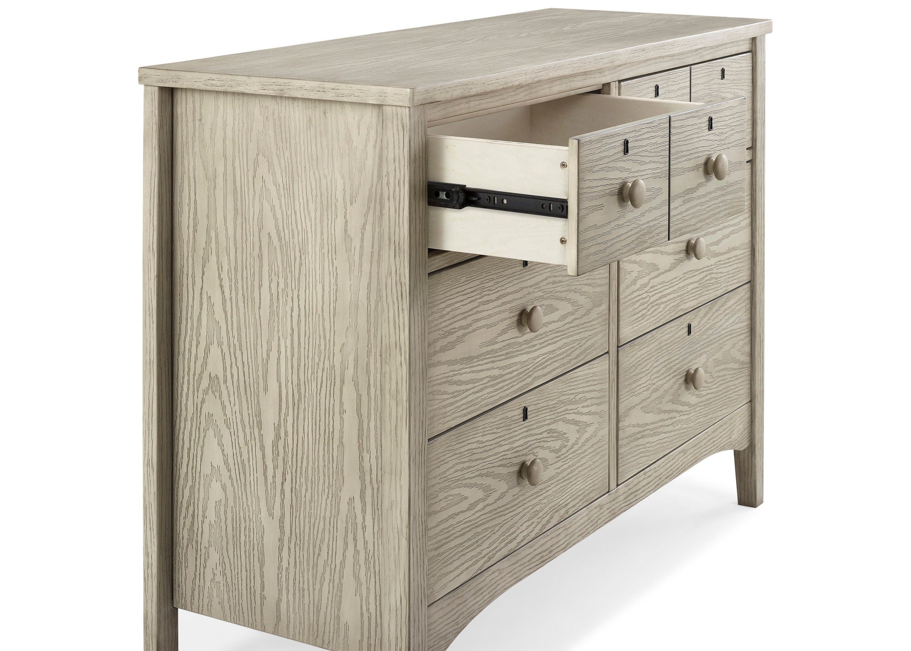 Farmhouse 6 Drawer Dresser with Interlocking Drawers - Solid Wood Bedroom Storage Furniture for Master Bedroom, Guest Room & Nursery Organization