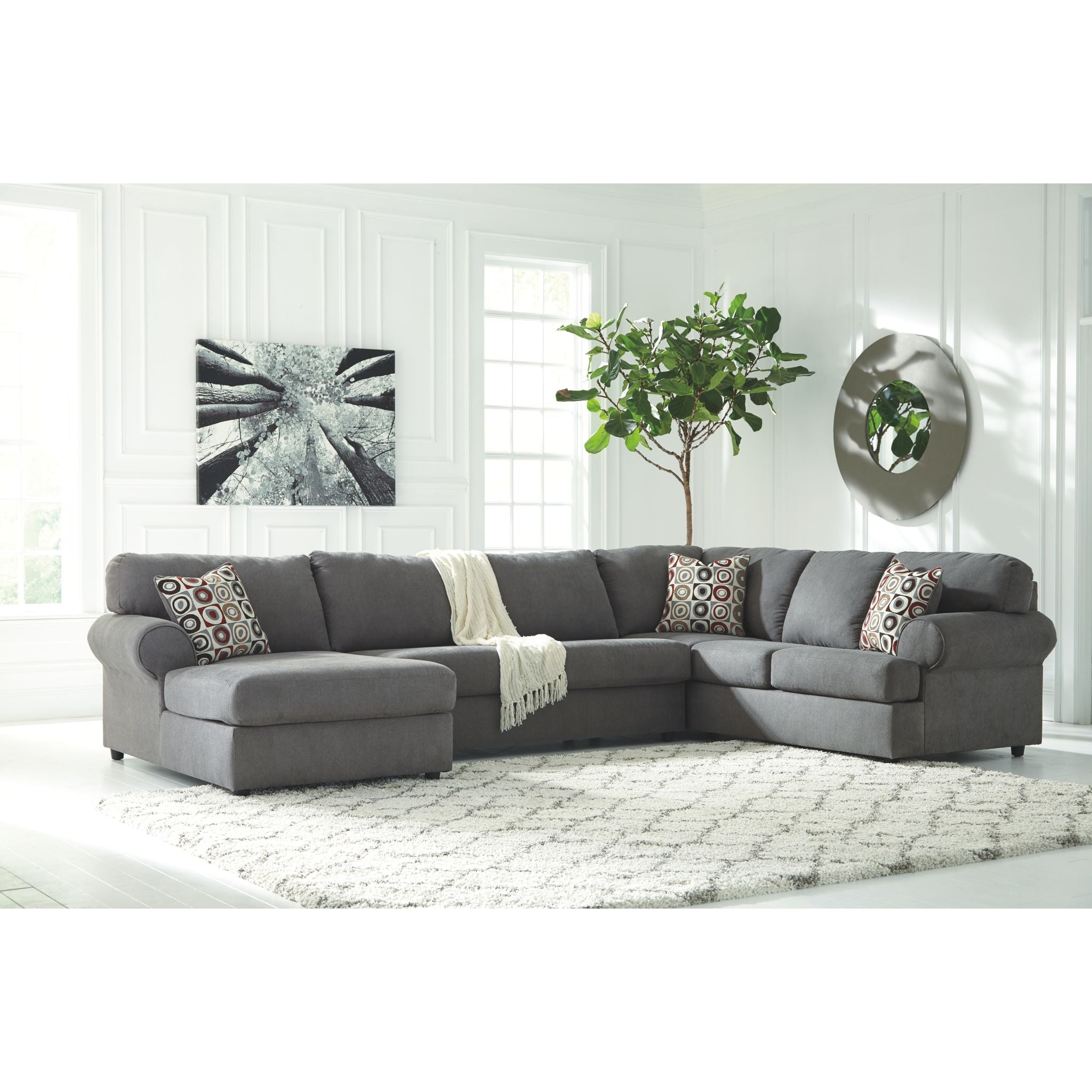 Arlie 3-Piece Sectional Sofa Set with Reversible Chaise - Modern L-Shaped Couch for Living Room, Family Room & Apartment - Soft Fabric Upholstery, Comfortable Seating