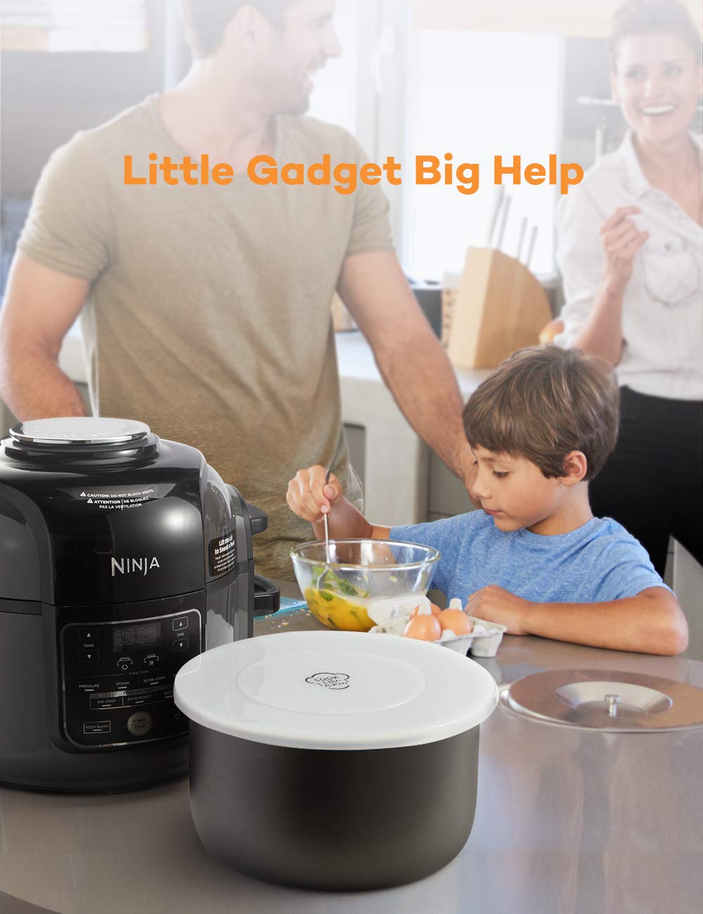 Premium Silicone Lid Inner Pot Cover for Ninja Foodi Pressure Cooker & Air Fryer (5/6.5/8 Quart) - BPA-Free, Heat-Resistant, Universal Fit - Perfect for Meal Prep, Sous Vide & Steam Cooking