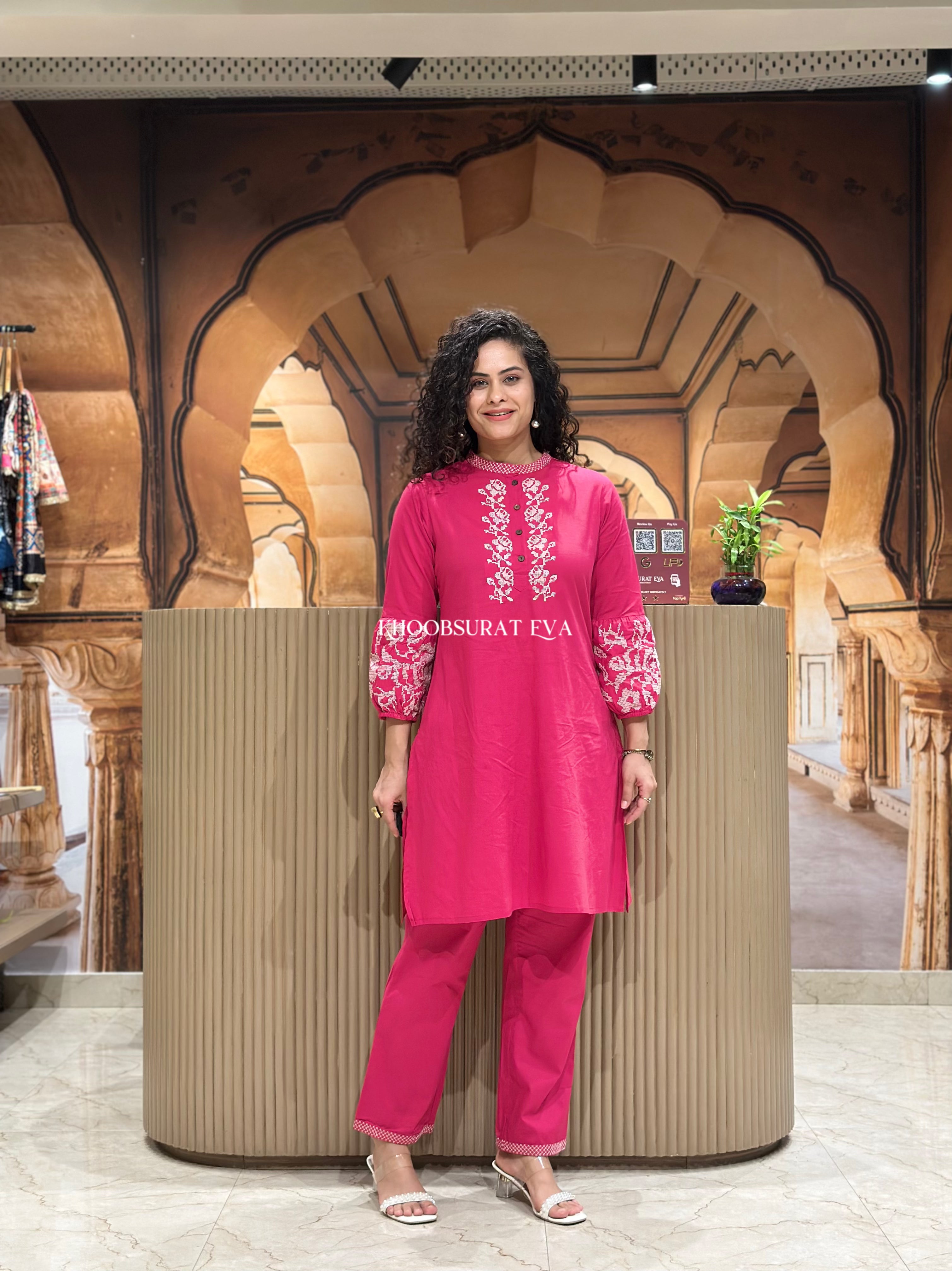 Rise Up Rose Coord Set - Women's Matching Outfit for Casual Wear, Date Night & Spring Fashion | Trendy Two-Piece Set