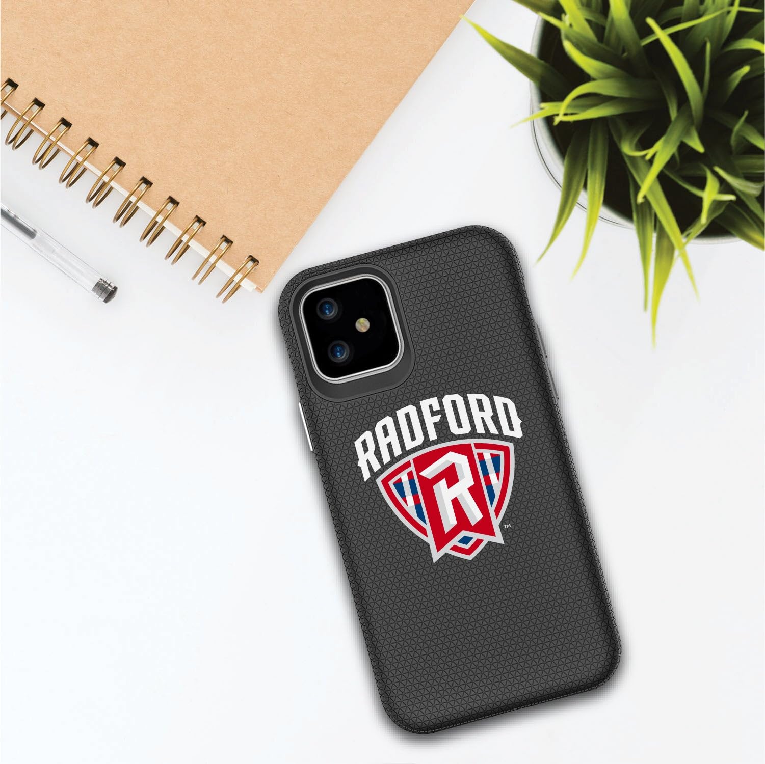 OTM Essentials Rugged Shockproof Phone Case for iPhone 11 Pro - Durable Hard Shell with Military-Grade Protection - Perfect for Radford University Students & Outdoor Activities (Black)