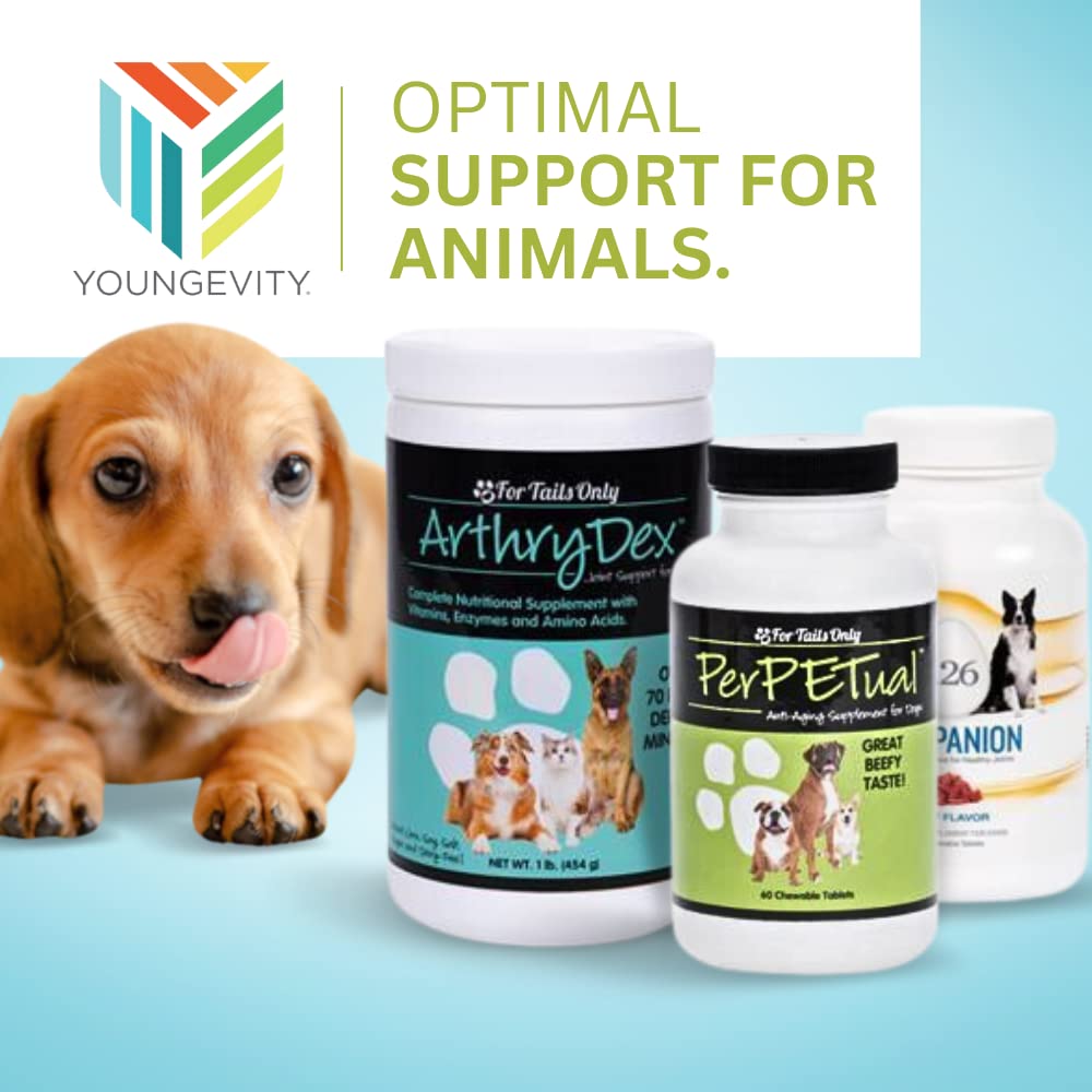 YOUNGEVITY Arthrydex Complete Nutritional Supplement for Pets - Vitamins, Amino Acids & Enzymes for Healthy Bones & Joints - 1 lb Canister - Supports Mobility & Joint Comfort for Dogs & Cats