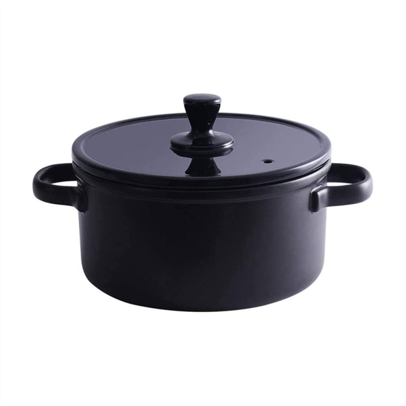 Premium PWV Clay Casserole Cookware - High Temp Resistant Ceramic Stew Pot with Even Heating | Energy Efficient Black Ceramic Soup Pot for Slow Cooking, Braising & Serving Dishes