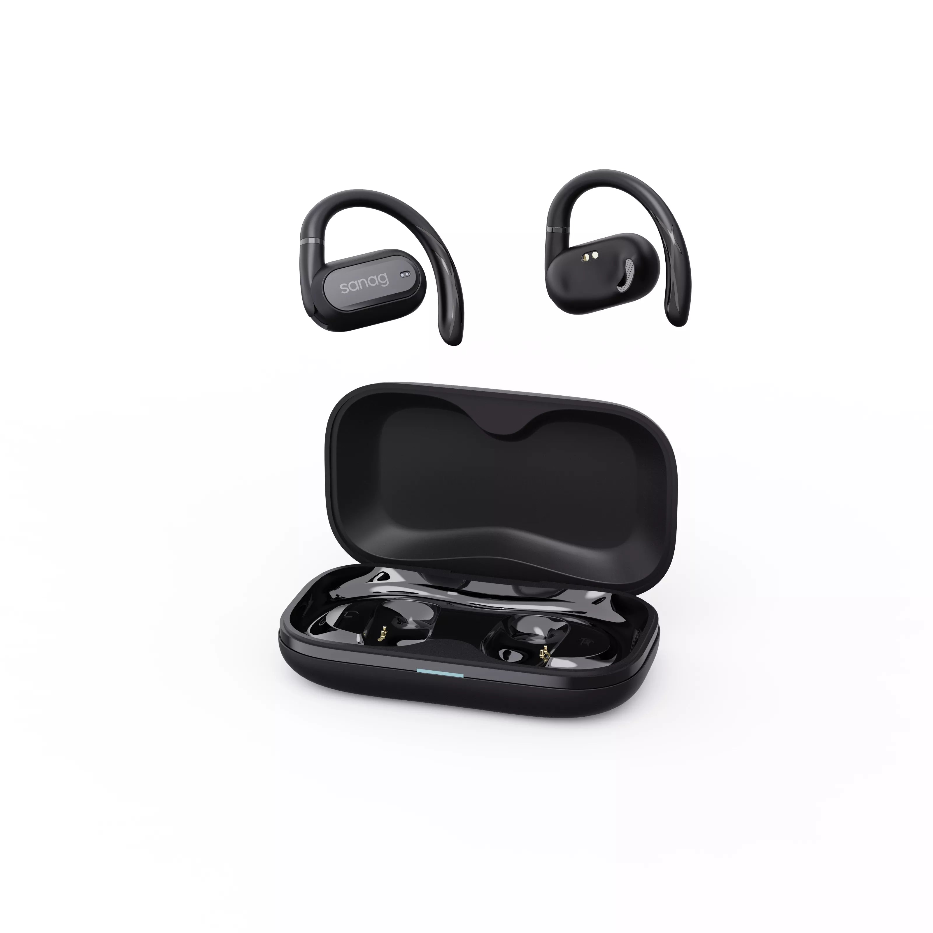 Sanag G36S Wireless Bluetooth Headphones with Ear Hook - Open Ear Air Conduction Sport Headset for Running, Cycling & Workout - Sweatproof Lightweight Comfortable Design
