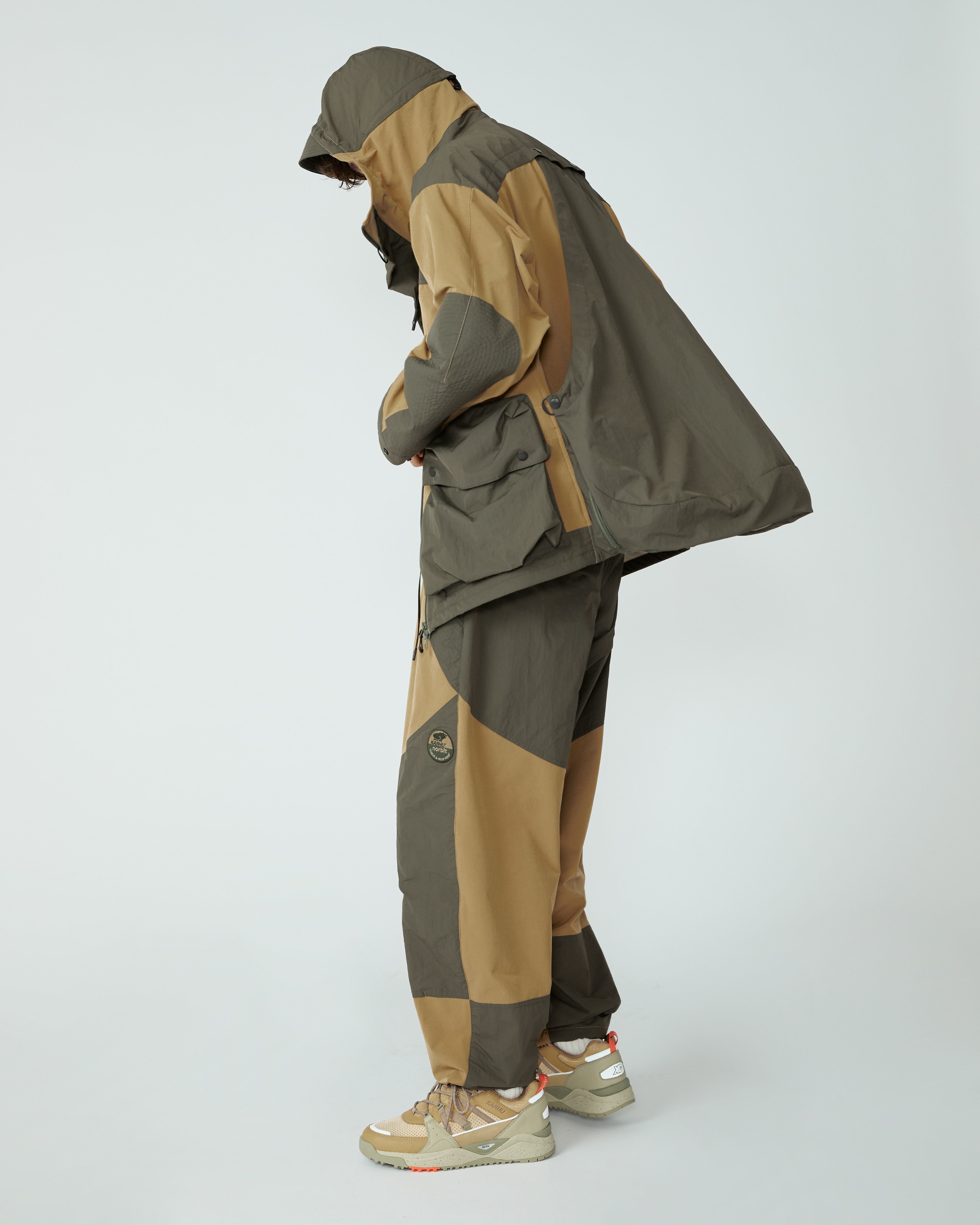 KARHU X NORBIT HIKE HOODIE JACKET - Waterproof Outdoor Hooded Jacket for Hiking & Camping - Coyote Brown - Perfect for Mountain Adventures & Cold Weather Activities