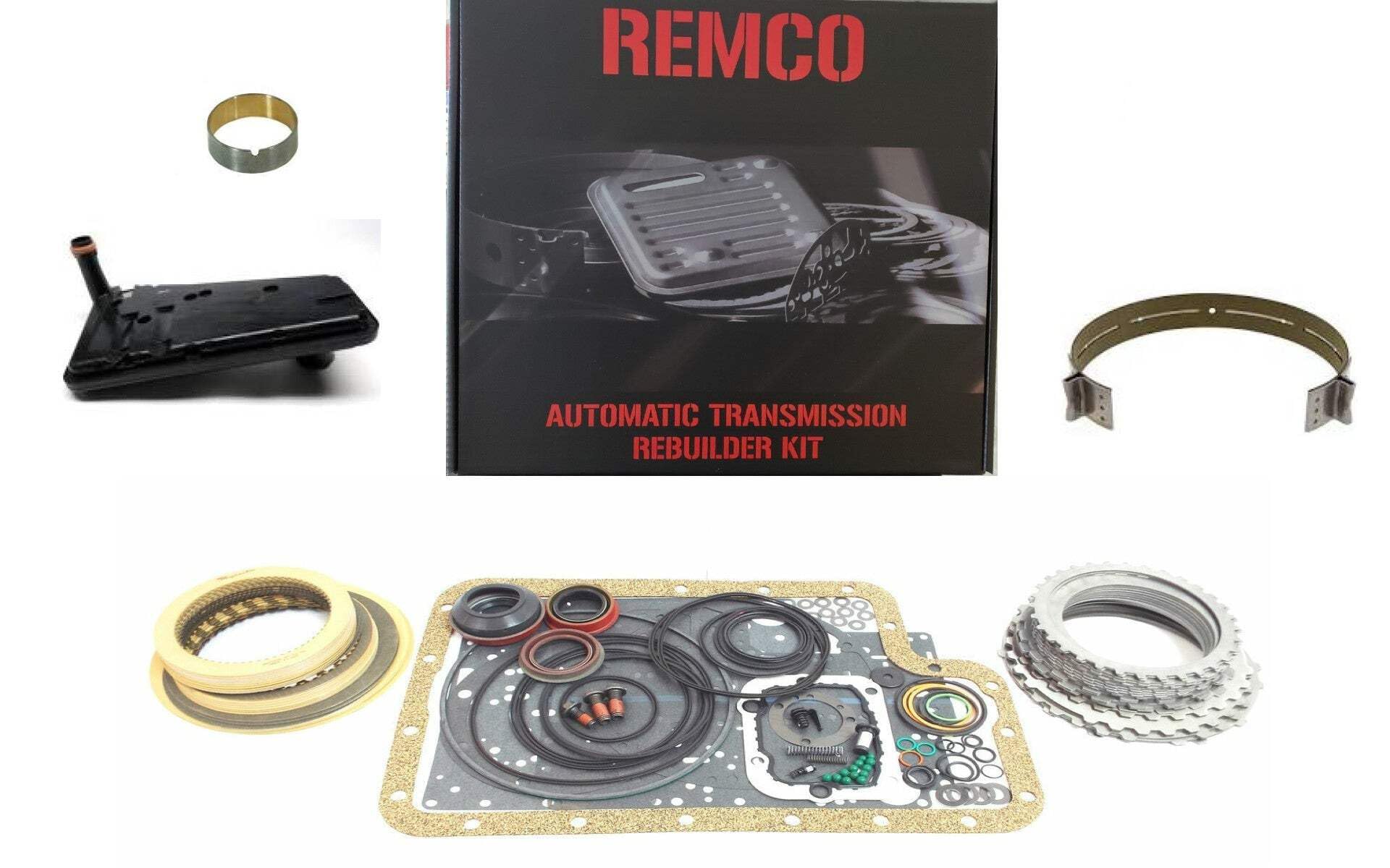 4R100 (98-UP) Transmission Rebuild Kit with Clutches, Steels, Front Band, Pump Bushing & Filter - Compatible with Ford F250, F350 Super Duty Trucks & Heavy-Duty Vehicles