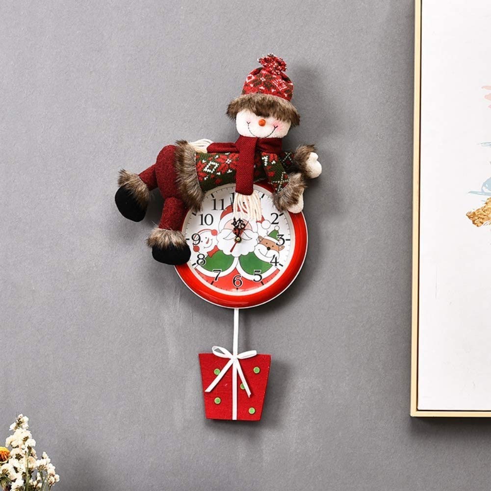 Santa Claus Christmas Wall Clock - Holiday Decor for Kids, Living Room & Home - Perfect for Festive Gifts & Seasonal Home Decoration