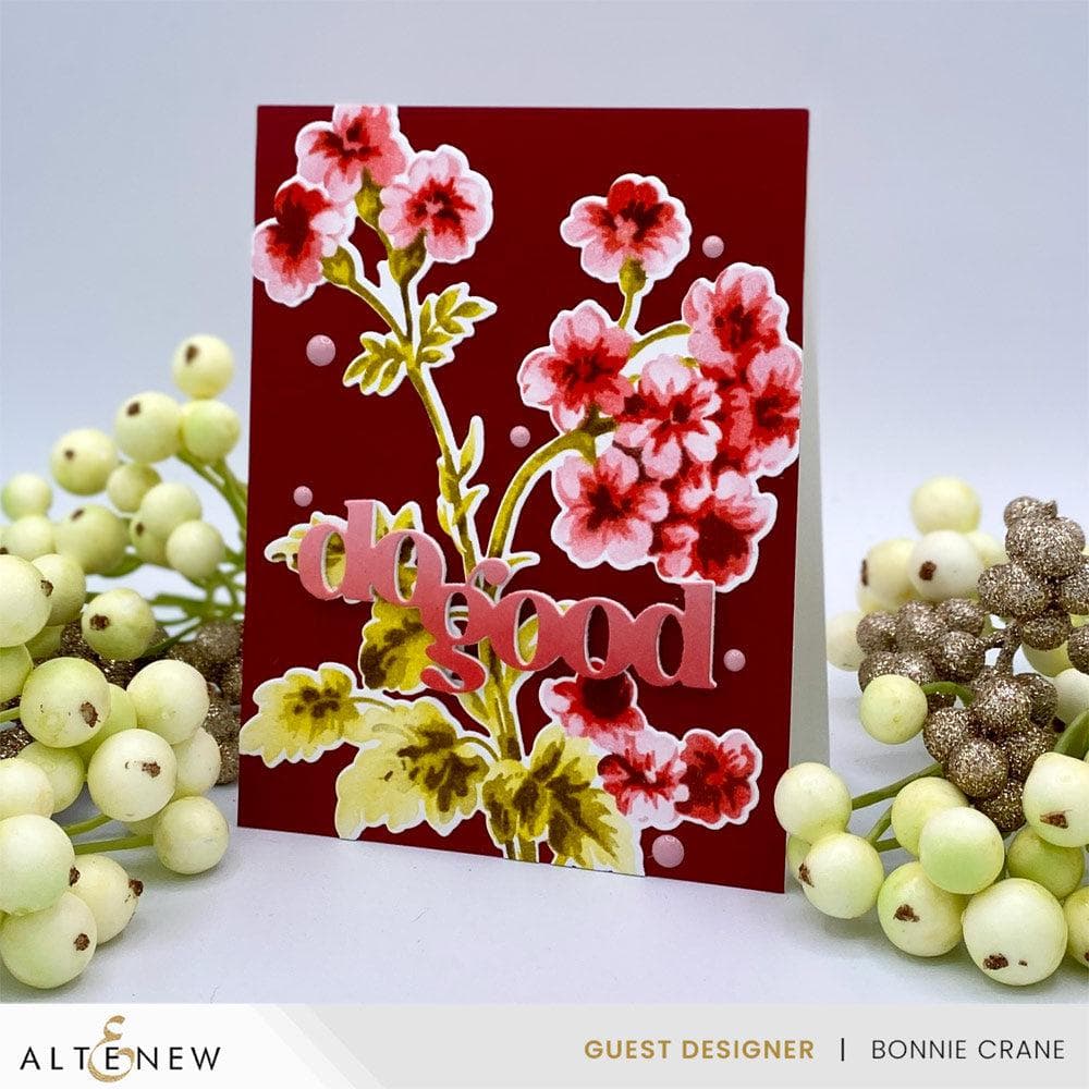 Stencil Art: Painted Geraniums Add-On Die Set for Card Making, Scrapbooking & DIY Crafts - Floral Design Templates for Paper Crafting Projects