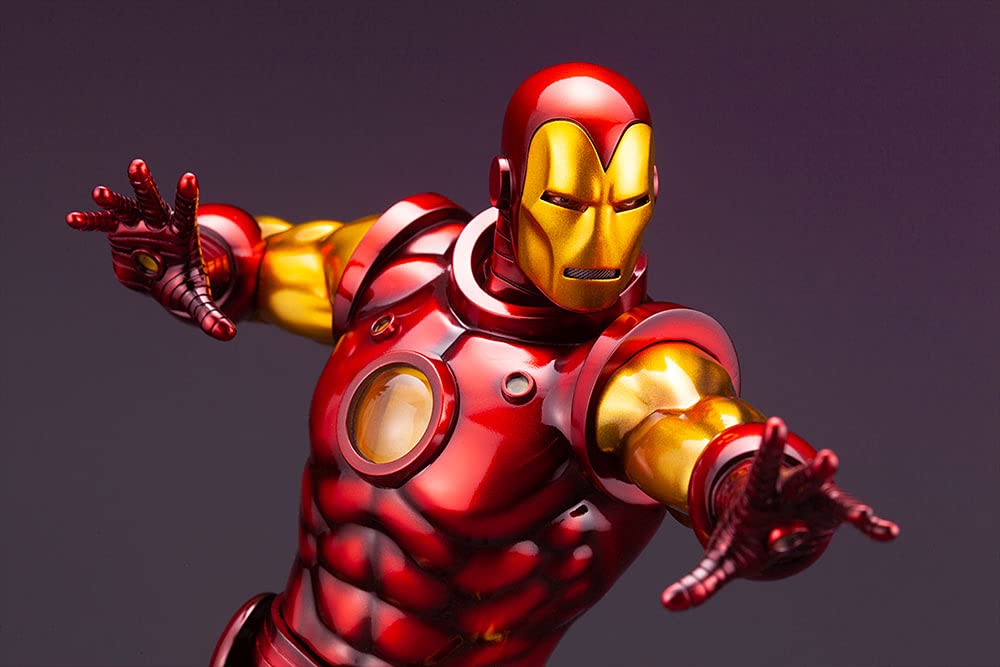 Marvel Avengers Iron Man FIN Art Statue Collectible Figure - Premium Superhero Home Decor for Marvel Fans & Collectors | Perfect for Display Shelf, Office Desk, or Gift for Comic Lovers