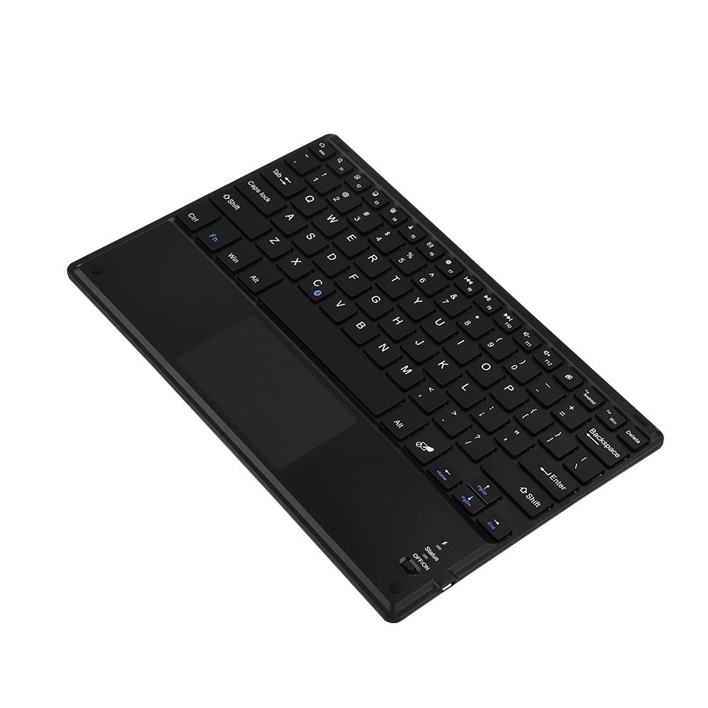 Ultra-Slim Bluetooth Keyboard with Touchpad - Wireless Portable Keyboard for PC, Android Phone, Tablet - Perfect for Home Office, Travel & Remote Work