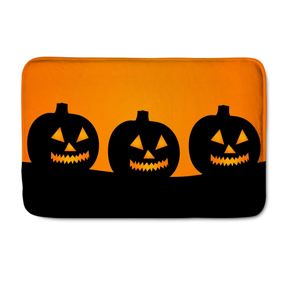 Halloween Welcome Doormat - Non-Slip Decorative Entrance Rug for Front Door, Kitchen, Bathroom, Garden & Garage - Spooky Seasonal Floor Mat for Home Decor