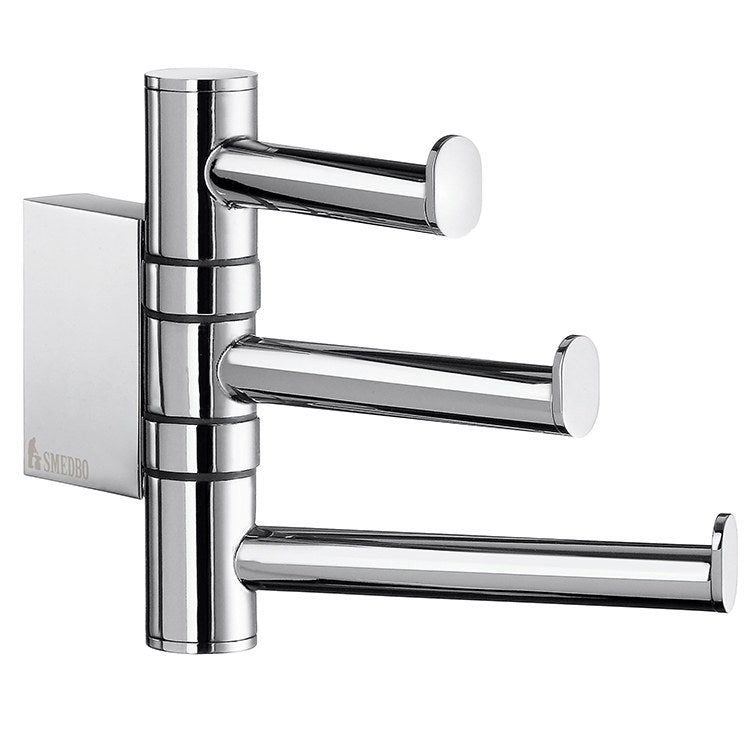 Air 5 Triple Swing Arm Hook - Heavy Duty Wall Mount Hooks for Hanging Plants, Hats, Coats & More - Perfect for Home, Office, Garage & Outdoor Organization